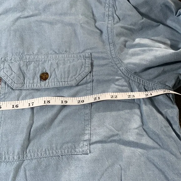 Men’s Carhartt blue, long sleeve shirt. Size XL. Chest approx 25 1/2 inches - Picture 11 of 12